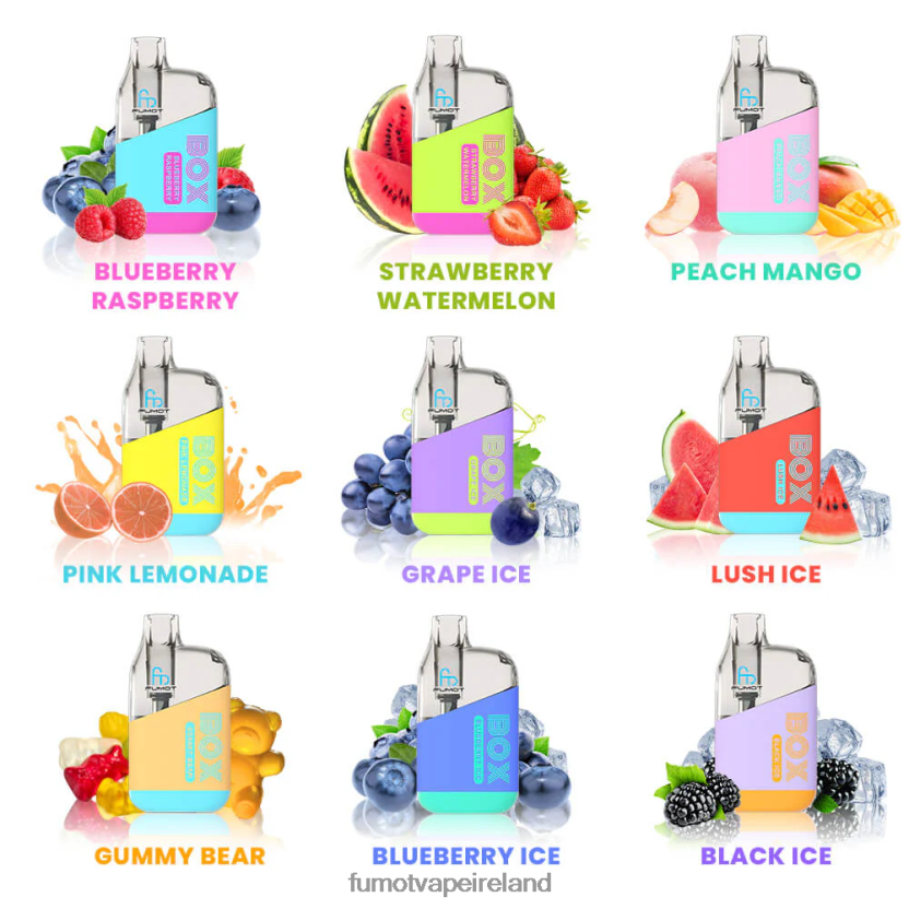 Fumot Tornado Box 10000 Disposable Vape Pod - 20ML (1 Piece) T6F626352 | Fumot Vape Ireland Pink Lemonade